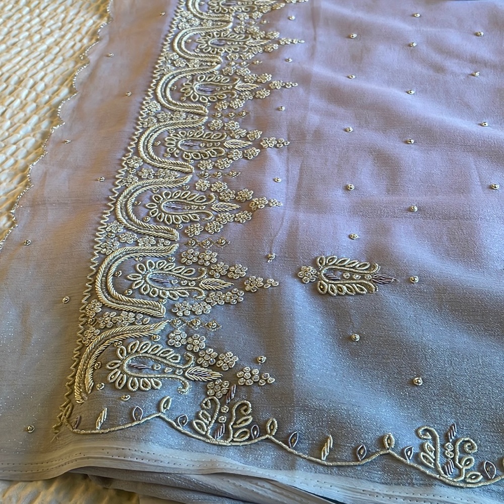 2 tone color saree